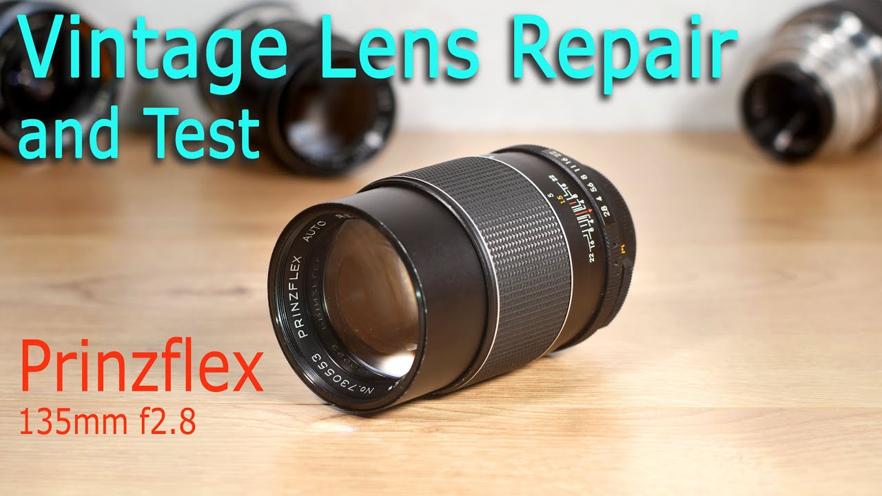 Retrotech - Prinzflex (Chinon) 135mm f2.8 Lens - Focusing Ring Backlash Repair & Vintage Lens Test