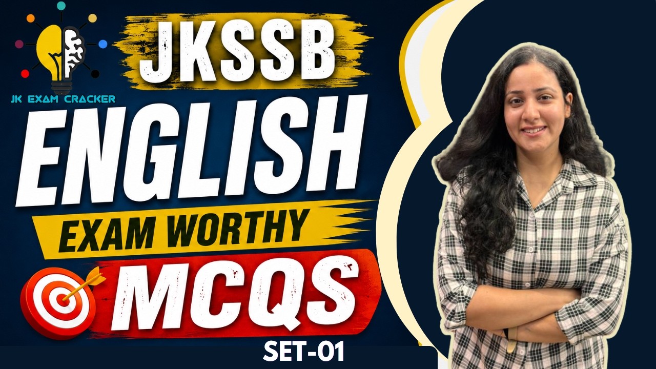 English - Exam worthy Mcqs II Set-01 for JKSSB Exams