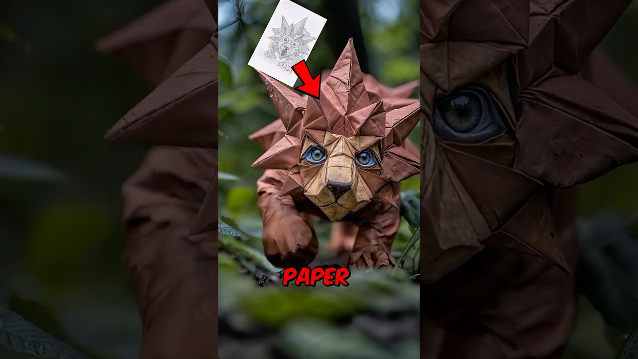 Топ-5 БУМАЖНЫХ животных, сделанных ДЕТЬМИ 😱😱😱