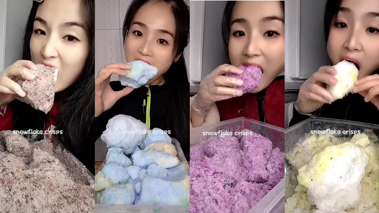 ASMR her squeaky ice eating only bites