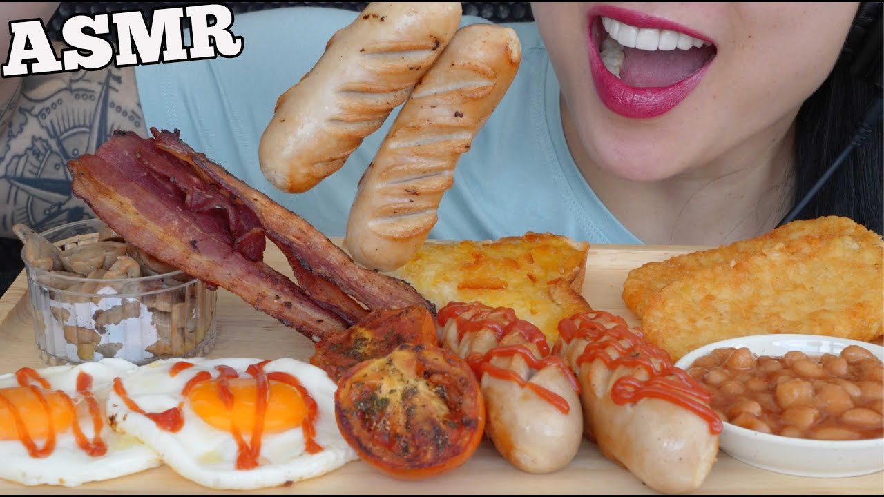 ASMR ENGLISH BREAKFAST (EATING SOUNDS) NO TALKING | SAS-ASMR
