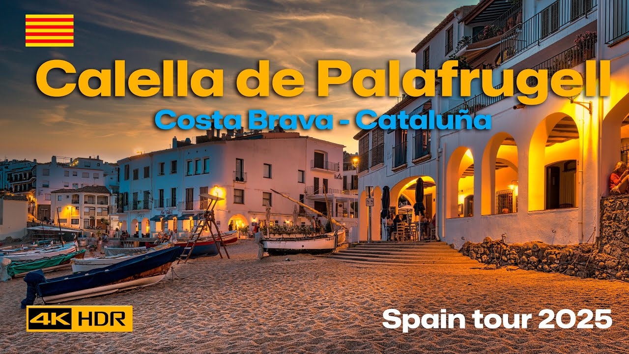 CALELLA DE PALAFRUGELL – Walking TOUR 4K | COSTA BRAVA, Catalonia | Relaxing 37-min Walk (2025)
