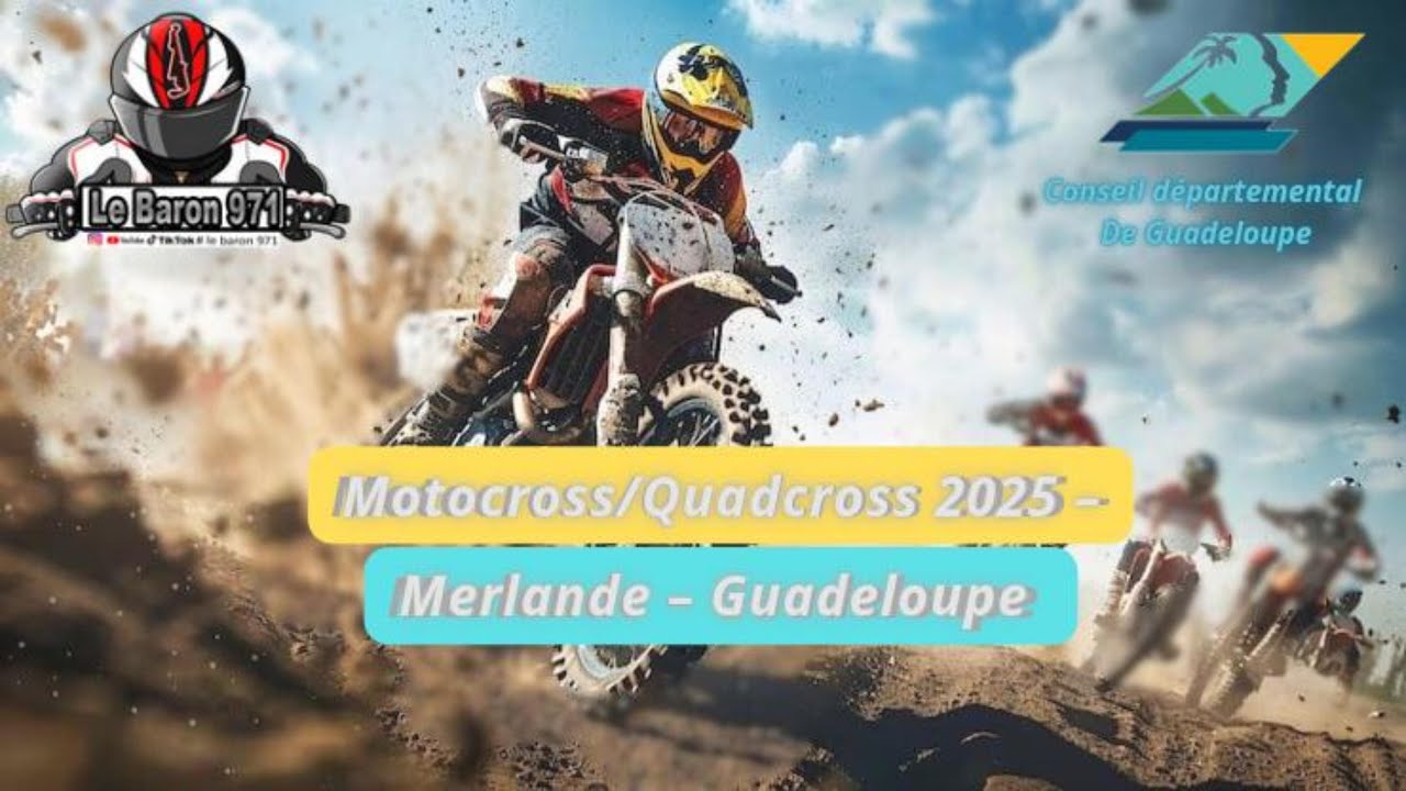 Course Motocross/Quadcross Circuit Merlande au Lamentin Guadeloupe reportage complet
