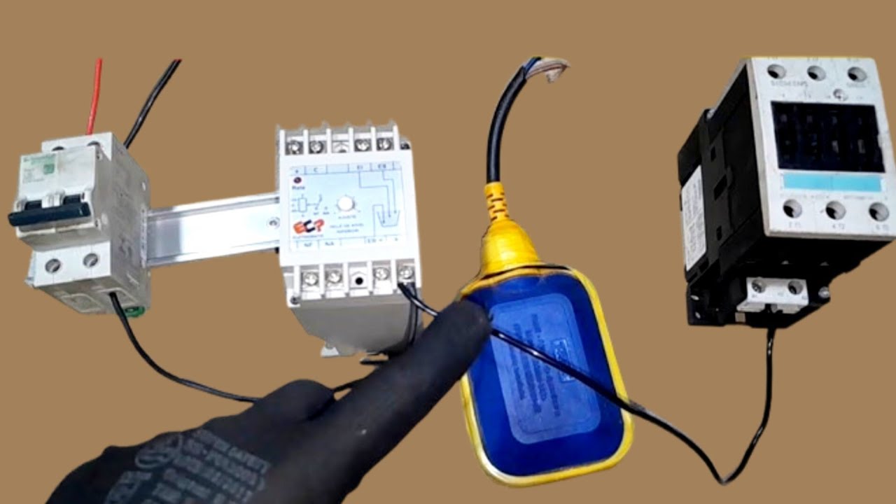 Como ligar boia elétrica com relé de nível mais chave contatora 220volts