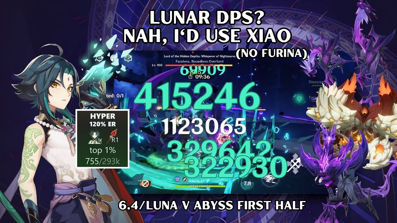 LUNAR DPS? NAH, I'D USE XIAO | 6.4/Luna V Spiral Abyss | Genshin Impact