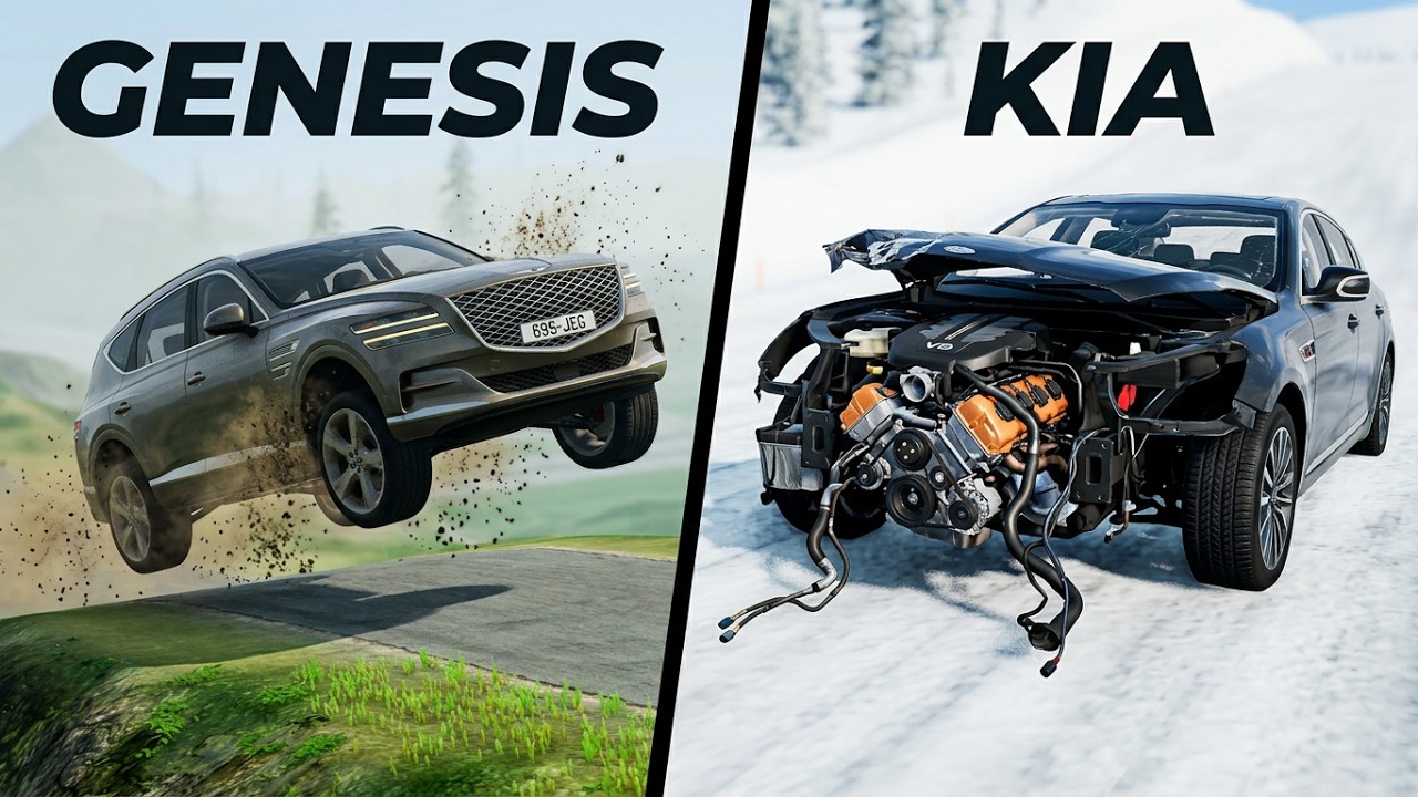 1/8 ROUND 2/ GENESIS GV80 VS KIA K9 /ASIAN CAR CRASH CHAMPIONSHIP BEAMNG DRIVE/