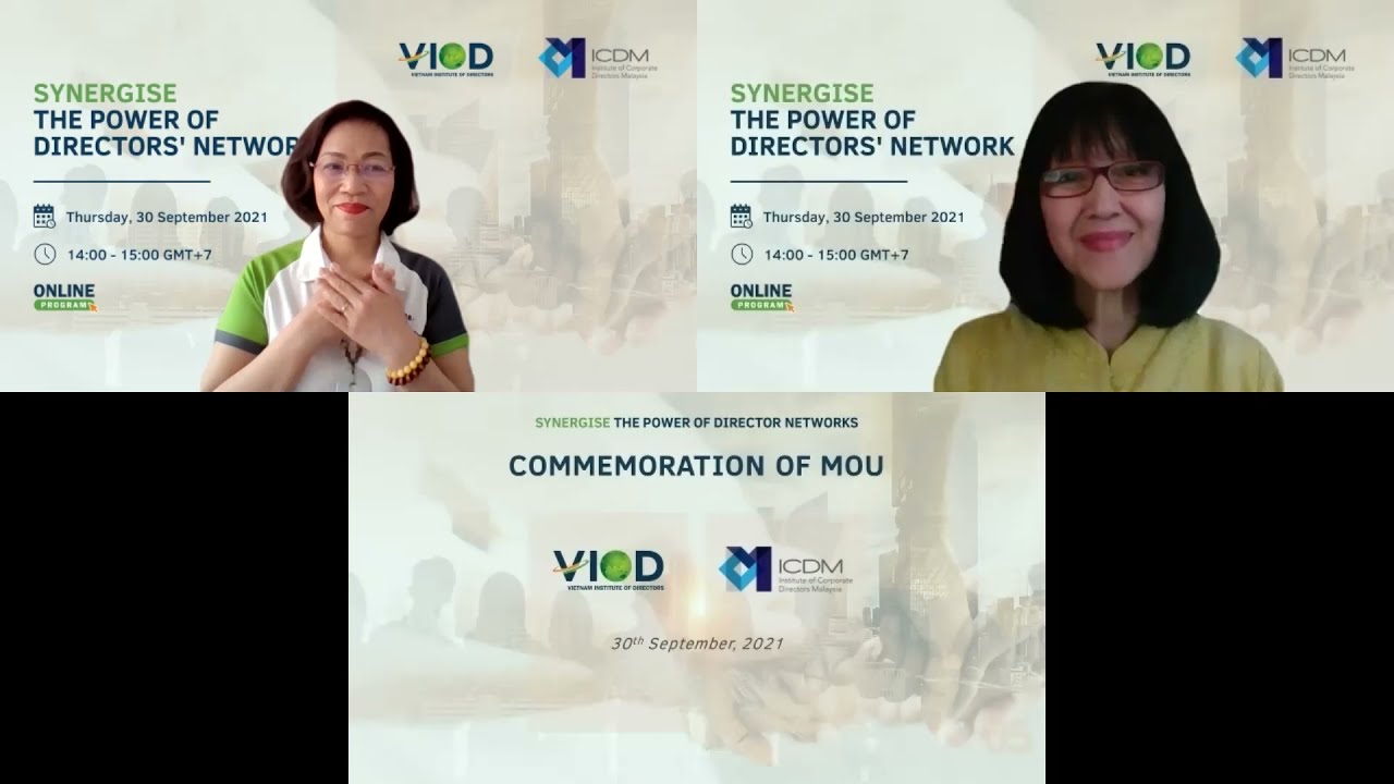 MOU signed between VIOD & ICDM (recording) - 30 Sep 2021