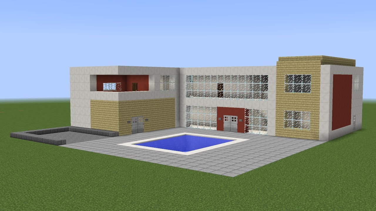 Minecraft - How build a great house with pool