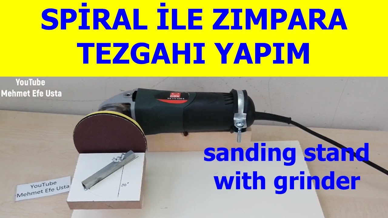 Spiral Makinesi İle Gönyeli Zımpara Tezgahı Yapımı (sanding machine with grinding machine)