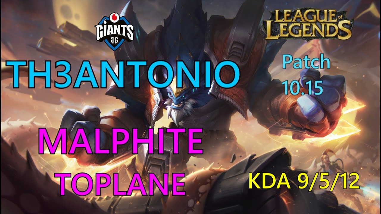 LVP-SLO Top Laner Th3Antonio Malphite vs Wukong &ndash; EUW 405LP GrandMaster Patch 10.15