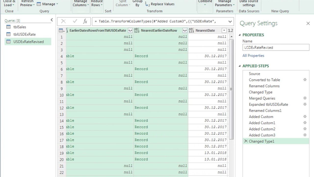 Power Query Поиск ближайшей ранней даты