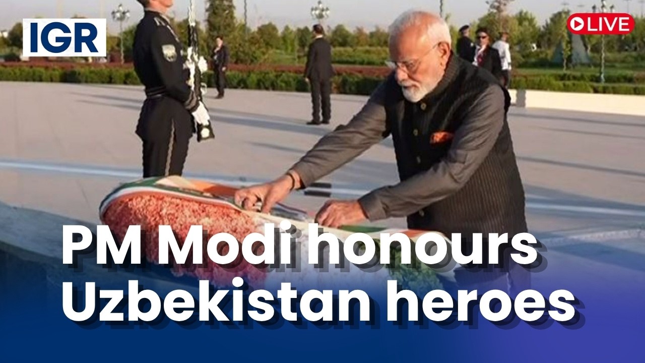 PM Modi LIVE: PM Modi Lays Wreath at Yangi Uzbekistan Park During Tashkent Visit | SCO Summit | IGR
