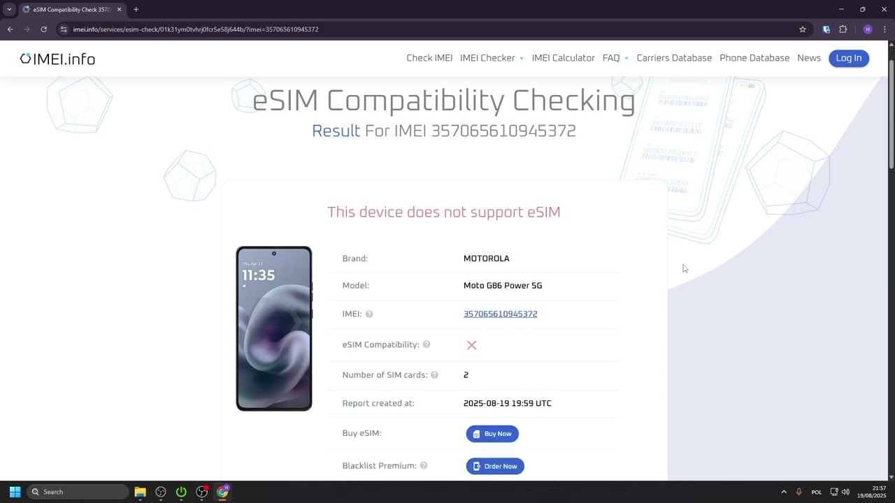 MOTOROLA Moto G86 Power 5G – Does It Support eSIM?