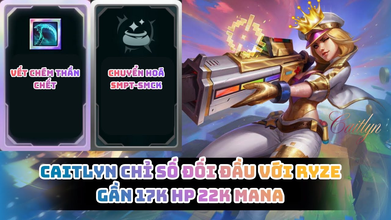 VÕ ĐÀI: OUT DAME LOOBY VỚI CAITLYN 150K DAME ĐỐI ĐẦU VỚI RYZE 17K HP VÀ 22K MANA!!!