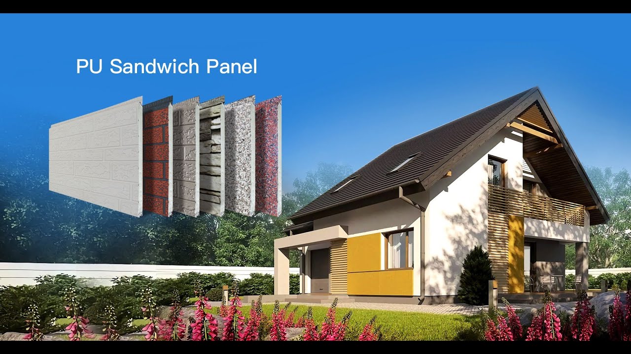 PU sandwich wall panel for restaurant decoration