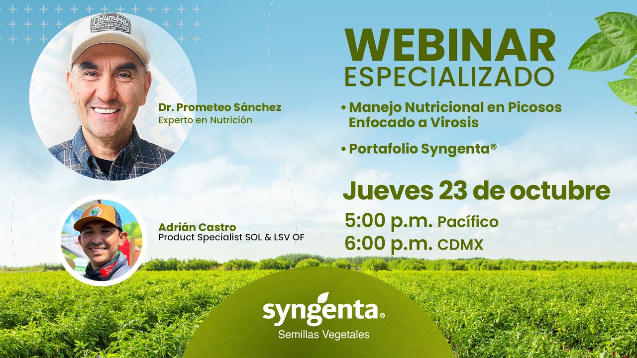 Webinar Especializado: Manejo Nutricional de Enfermedades en Chiles Picosos con Énfasis en Virosis.