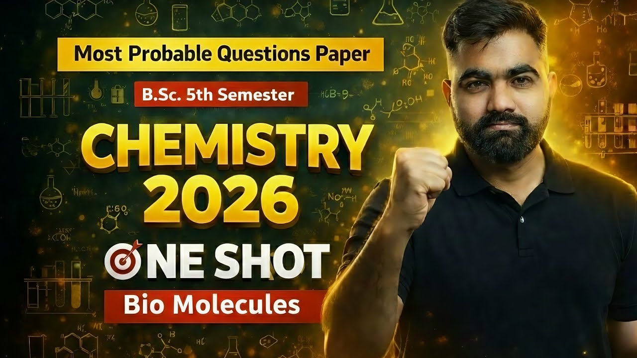JNVU B.Sc 5th Semester Chemistry-  Bio-Molecules Important Question 2026 -महत्वपूर्ण प्रश्न)