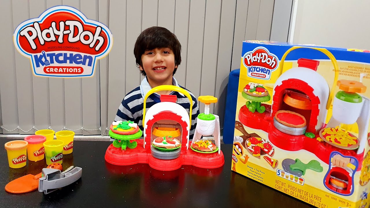 Play-Doh Stamp'n Top Pizza - Play-Doh Stamp'n Top Pizza Oven| Pizza Kitchen Pretend Play by Aarav