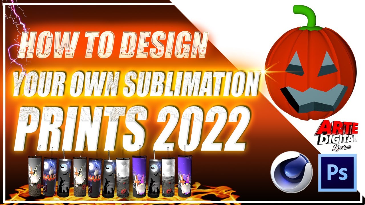 🎃How to design your own Sublimation prints 🎃 halloween tumbler design