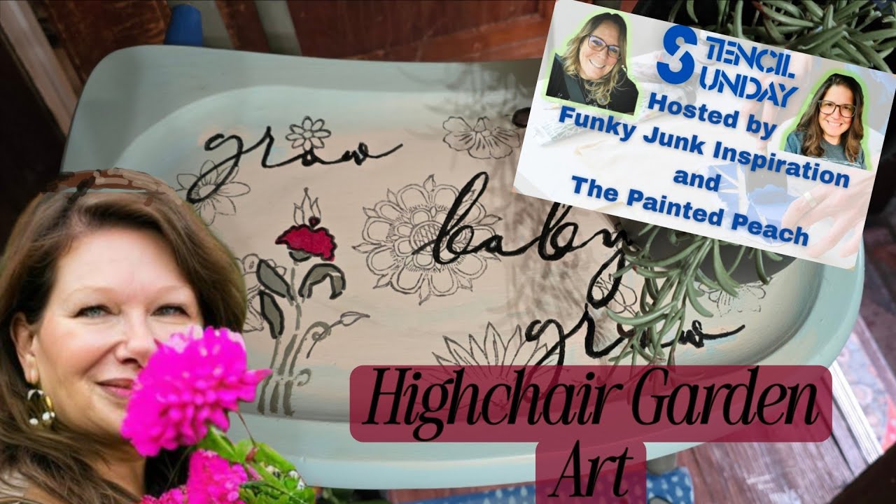 Stencil Sunday Garden Highchair