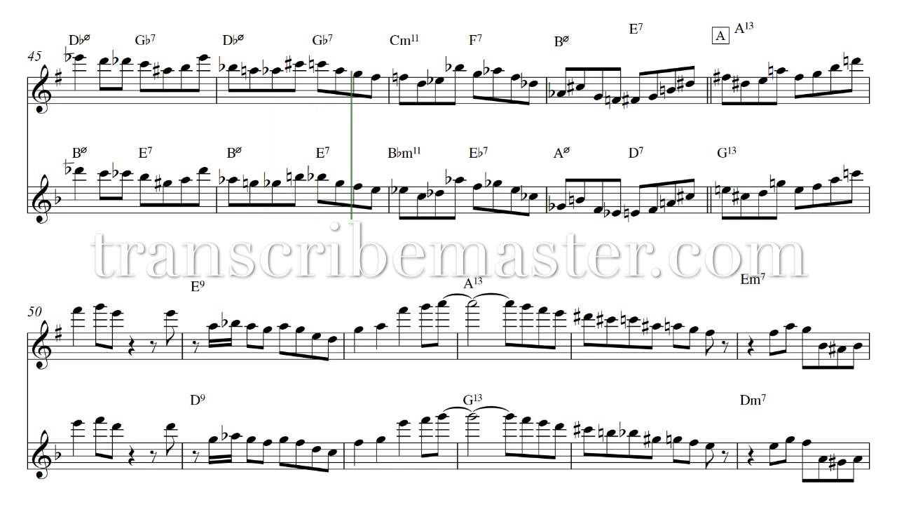 Joel Frahm - Love for Sale ( solo transcription )