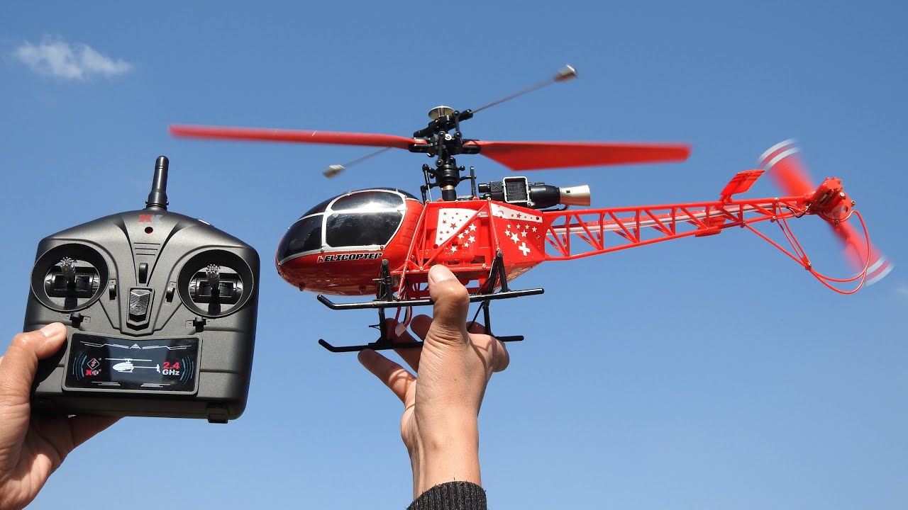 4 Channel SA 315B LAMA Scale RC Helicopter Unbox and Test