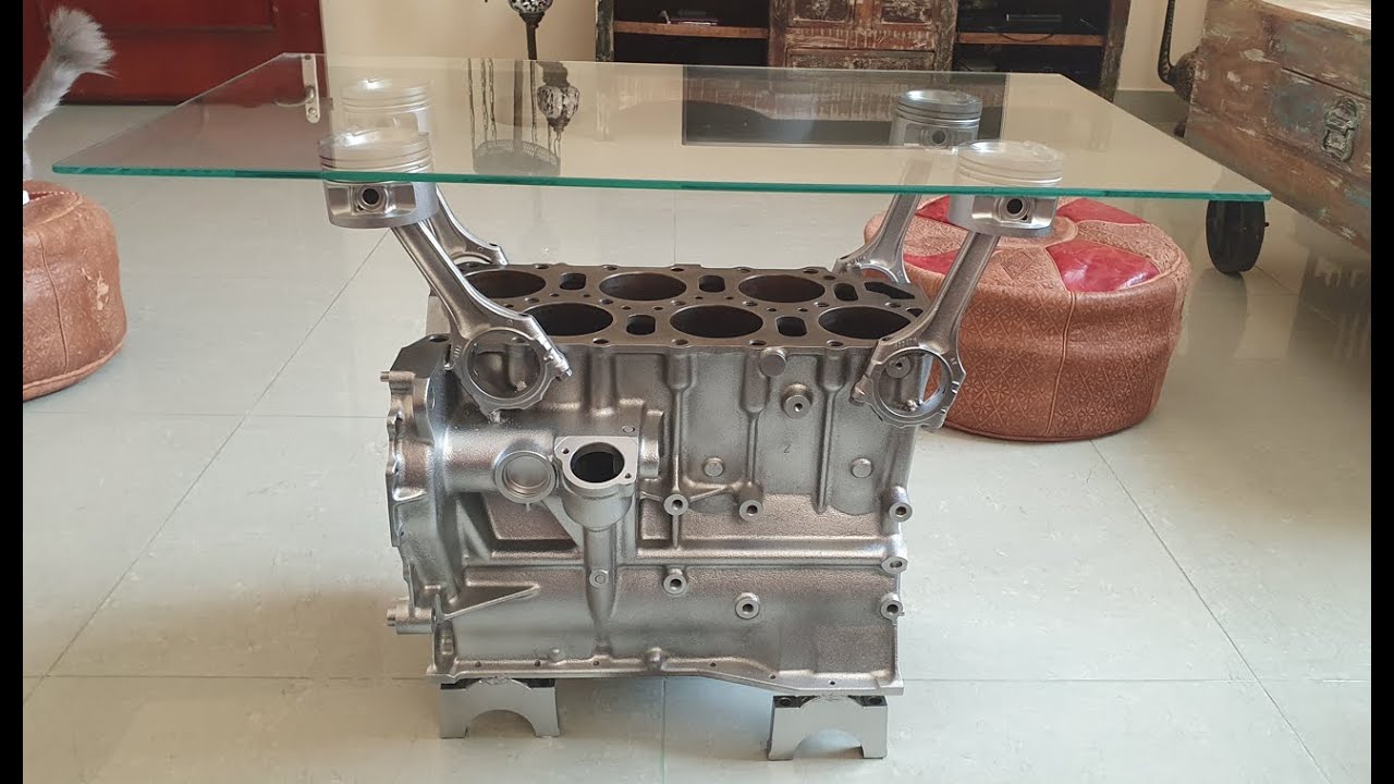 How to make a table with a VR6 engine. Tutorial build table with motor. DIY upcycle furniture