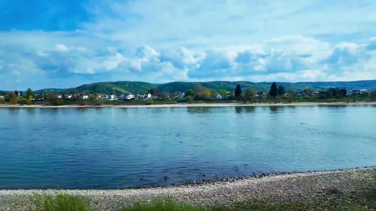 Scenic Train Journey from Koblenz to Bonn | Beautiful Rhine River Views | 4K Cinematic Ride