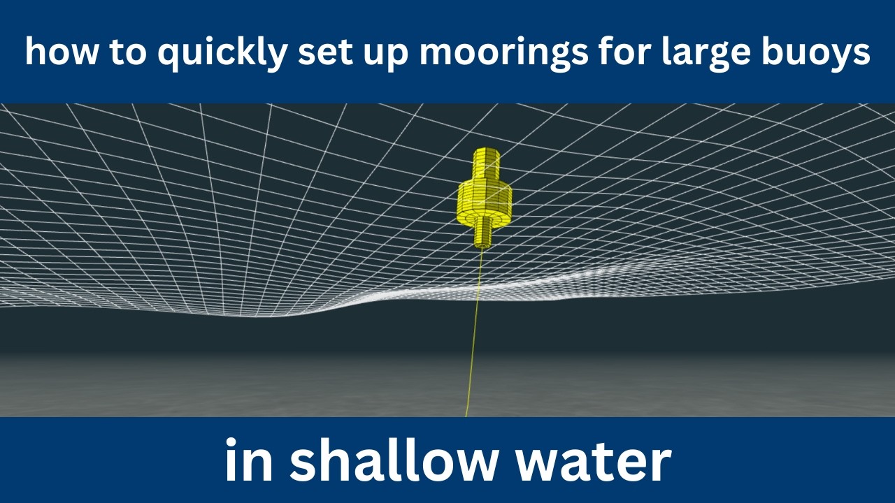 how to quickly set up and evaluate moorings for large buoys in shallow water