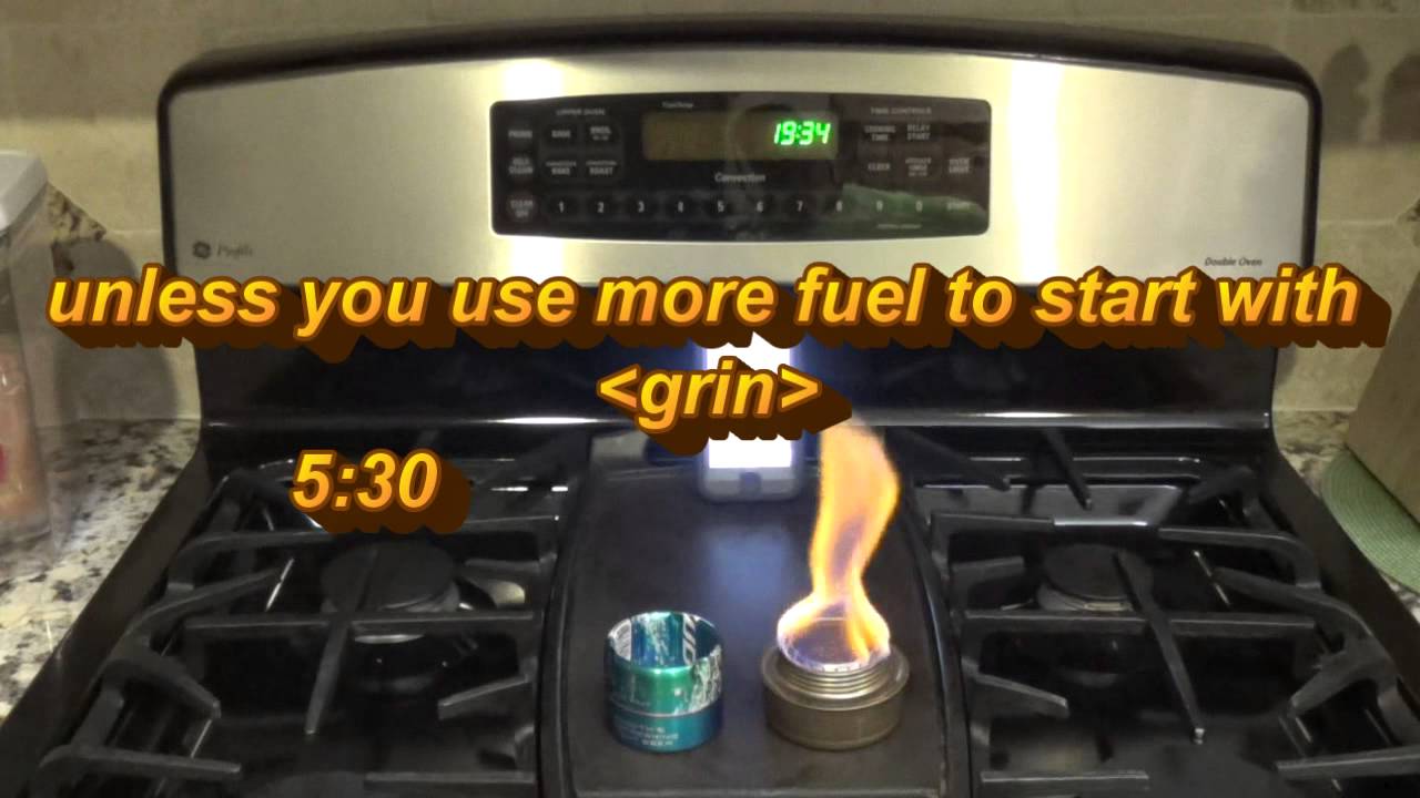 Trangia vs DIY Stove burn test.