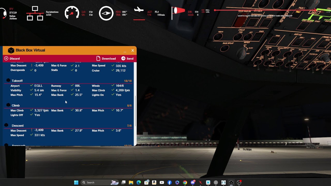 X-Plane 12 12.4 b4 Back to Basics  Toliss Airbus A320 EGLL/LIML   Say intentions  Traffic Global