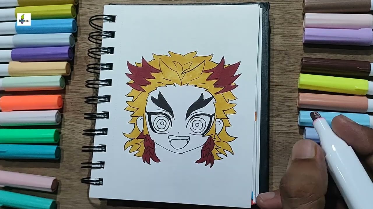 Rengoku drawing easy ll Senjuro rengoku ll Demon Slayer ll Ohuhu alcohol #rengoku 