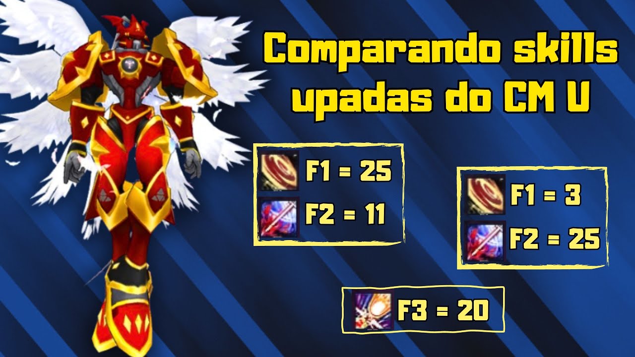 Comparando Skills upadas do Gallantmon Crimson Mode U- Digimon Masters Online