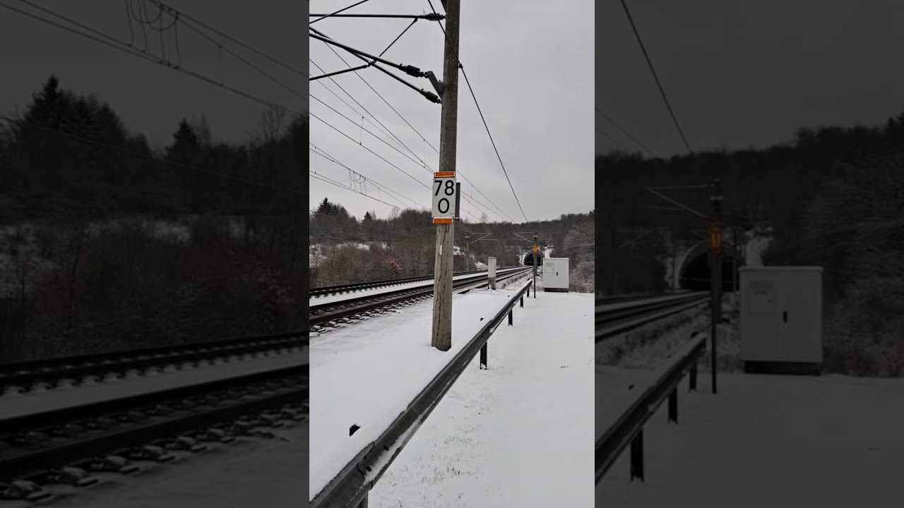 ICE-SCHNELLFAHRSTRECKE bei Schnee 🚄 #livestream #ice #highspeedtrain 