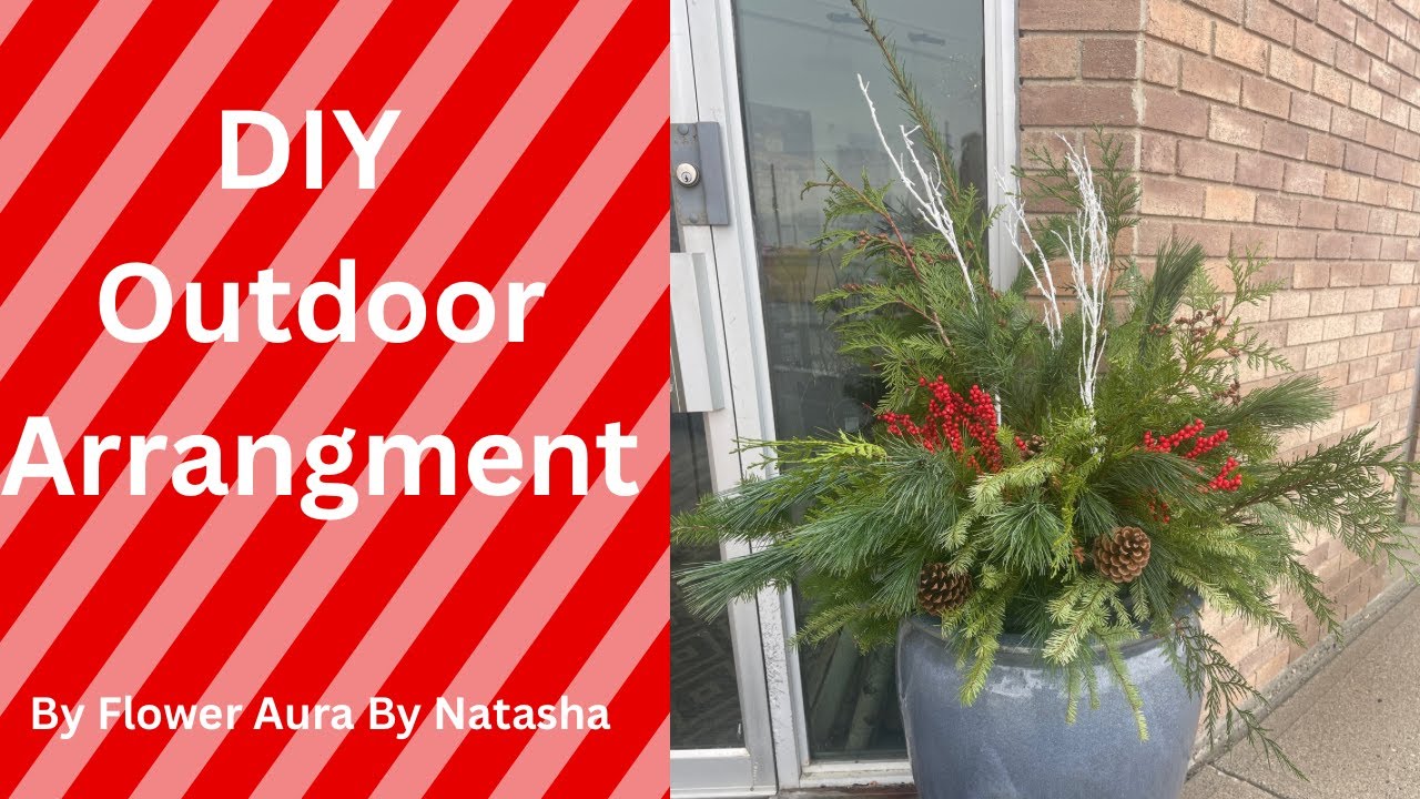 How to Make a Winter Outdoor Planter | Simple Evergreens, Big Impact