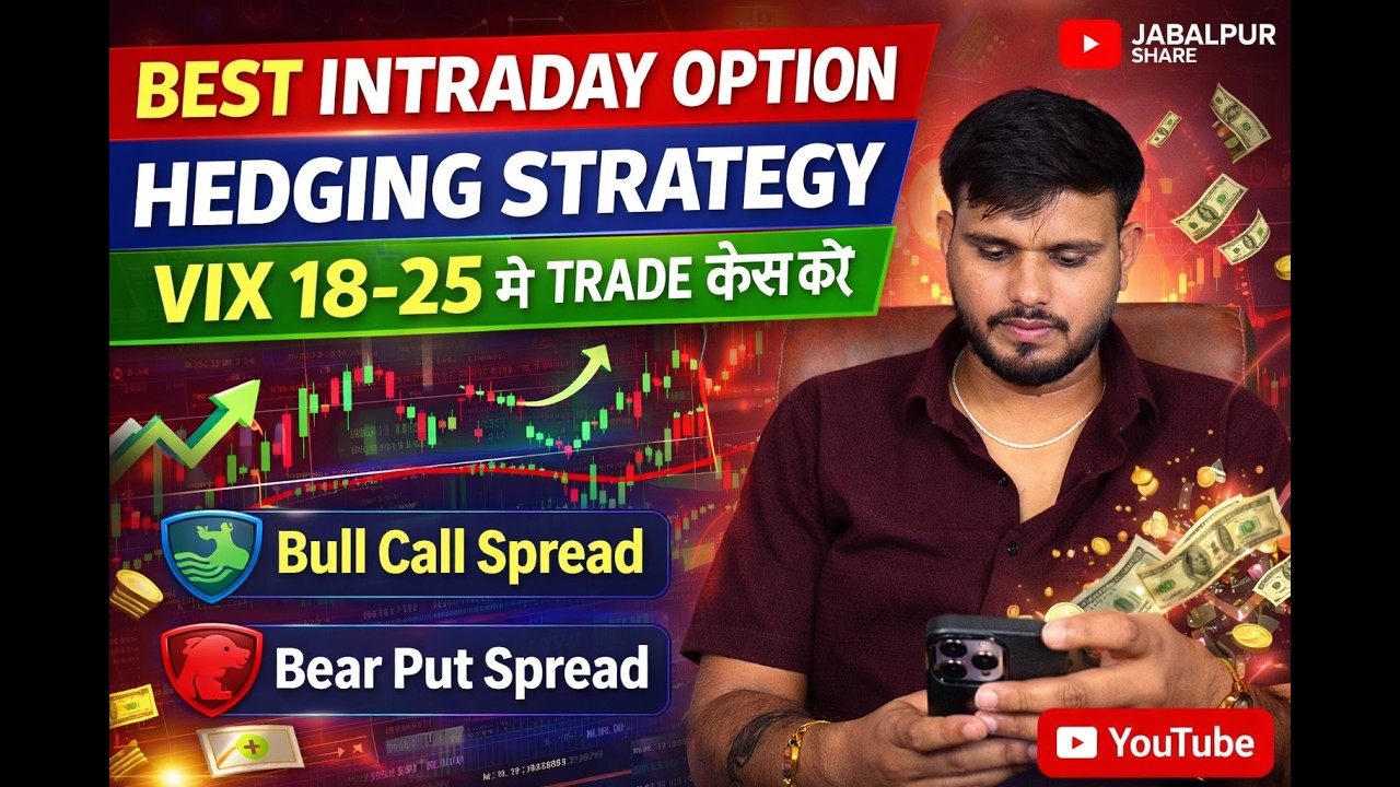 #intradayhedging Best Intraday Option Hedging Strategy | India VIX 18&ndash;25 me Trade Kaise Kare
