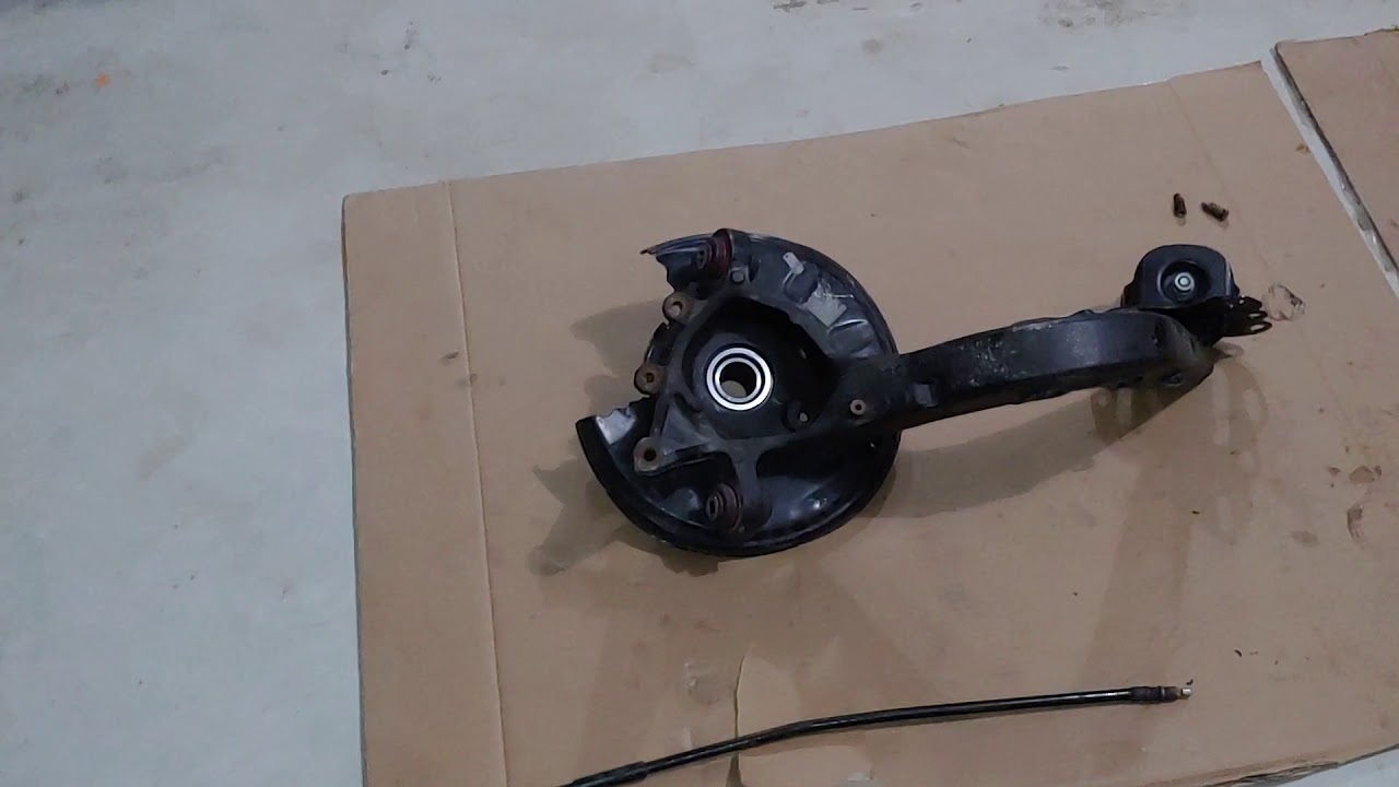 BMW e46 Damaged Emergency Brake Cable Stuck In Rear Subframe