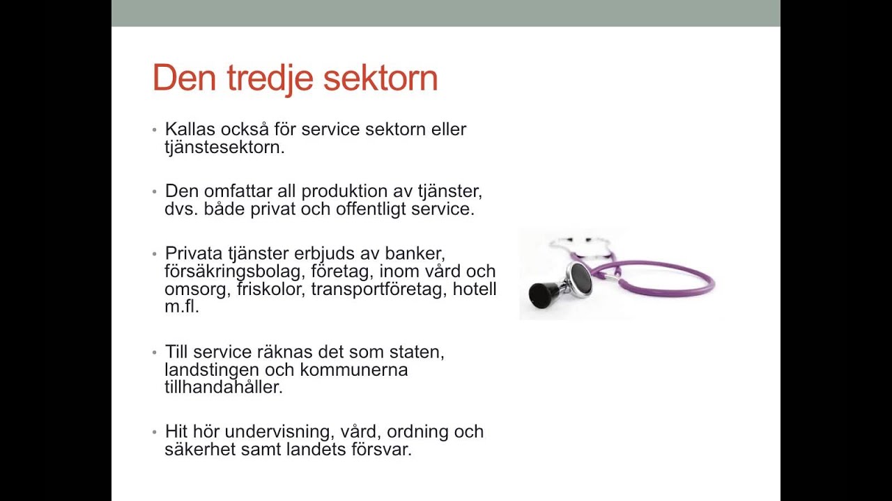 Produktion, handel och transport del 1