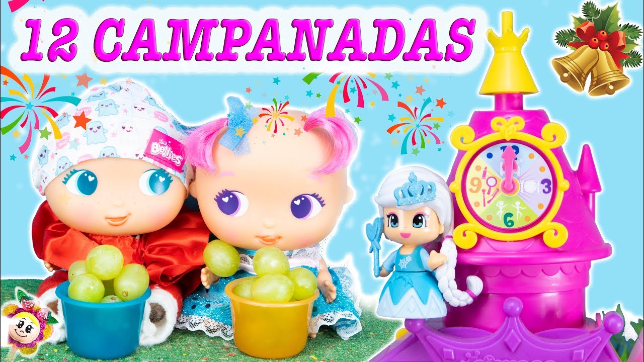 LAS CAMPANADAS DE FIN DE AÑO con los BEBES BELLIES! Yumi Yumy se come las uvas de TODOS! Feliz 2019!