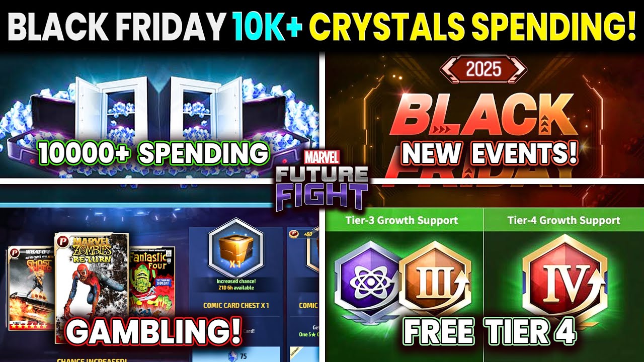 Card Gambling, Insane Luck 🔥 Black Friday 10,000 💎 Crystals Spending | Marvel Future Fight 