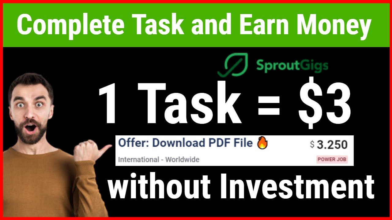 Earn Money Online By Doing Small Tasks on SproutGigs | SproutGigs Review | New Earning Website