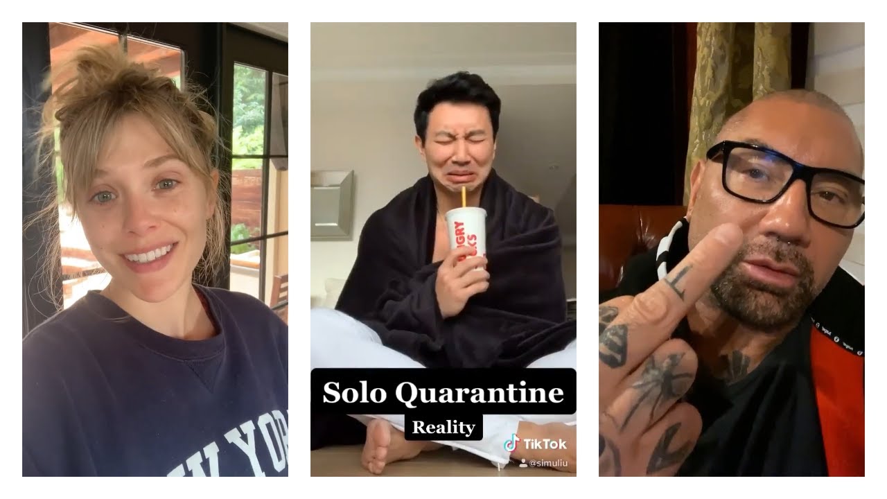 Marvel Cast During Quarantine, Part 12 | Elizabeth Olsen, Simu Liu, Dave Bautista
