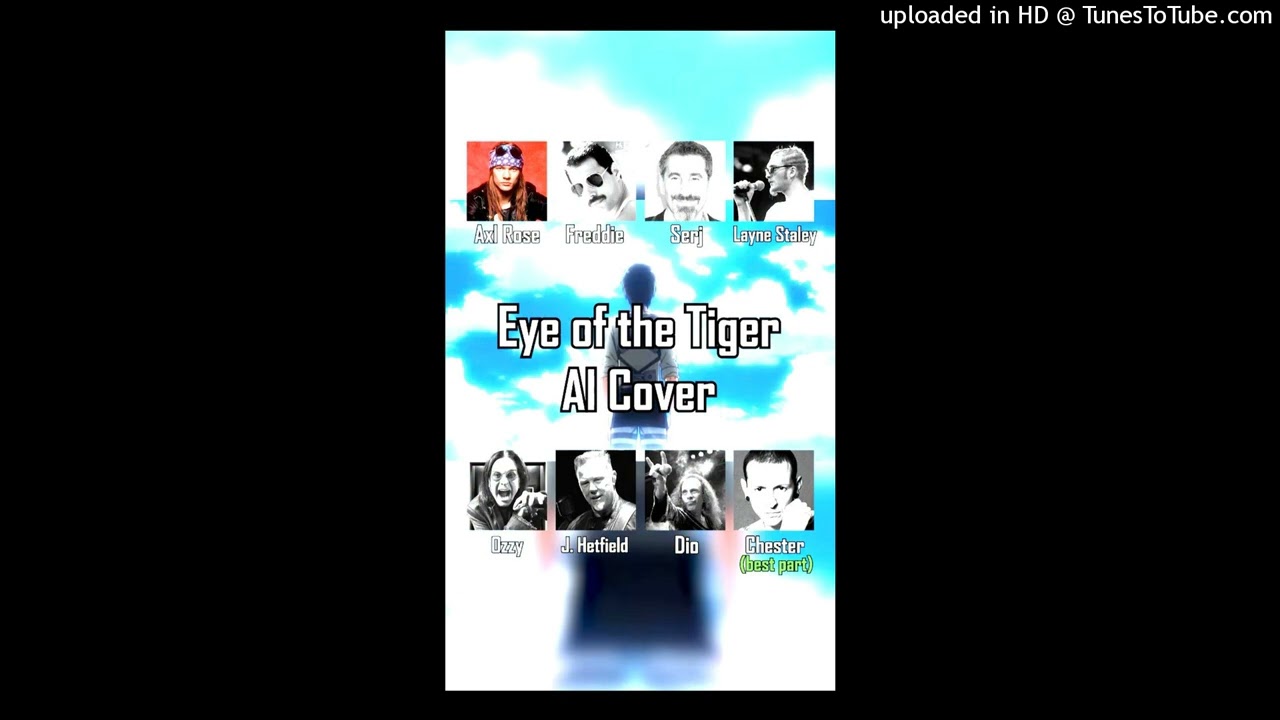 Eye of the Tiger-AI cover-Axl Rose,Freddie Mercury,Serj Tankian,Layne Staley,Ozzy Osb Loop 10 Min