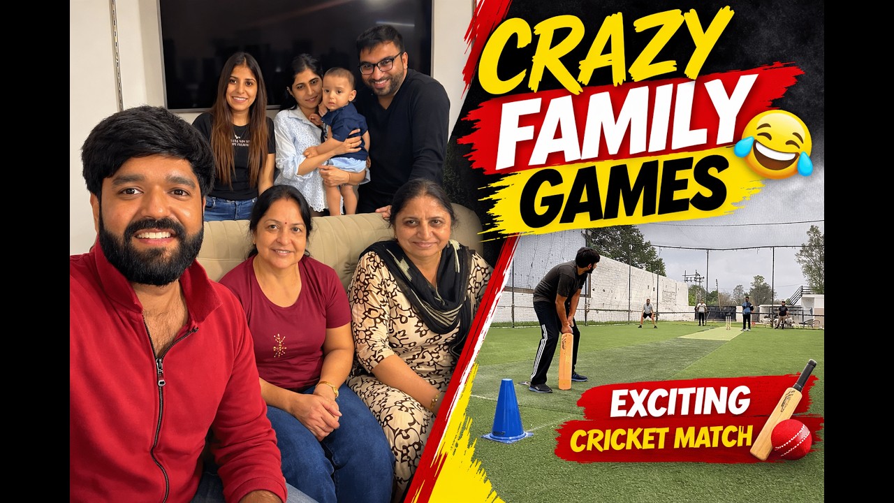 Family Game Night Got CRAZY 😂 | Cricket Match With Friends 🏏 | Family Vlog
