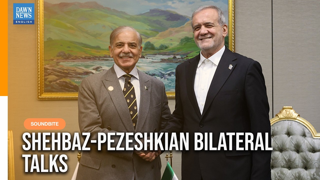 Pakistani PM Shehbaz Sharif and Iran&rsquo;s President Pezeshkian Hold Bilateral Talks