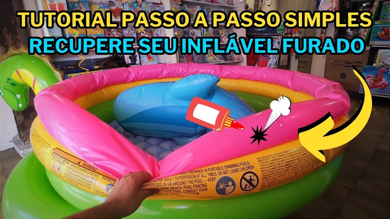 Aprenda Como ENCONTRAR Furo e CONSERTAR Boias, Piscinas e Colchões Infláveis