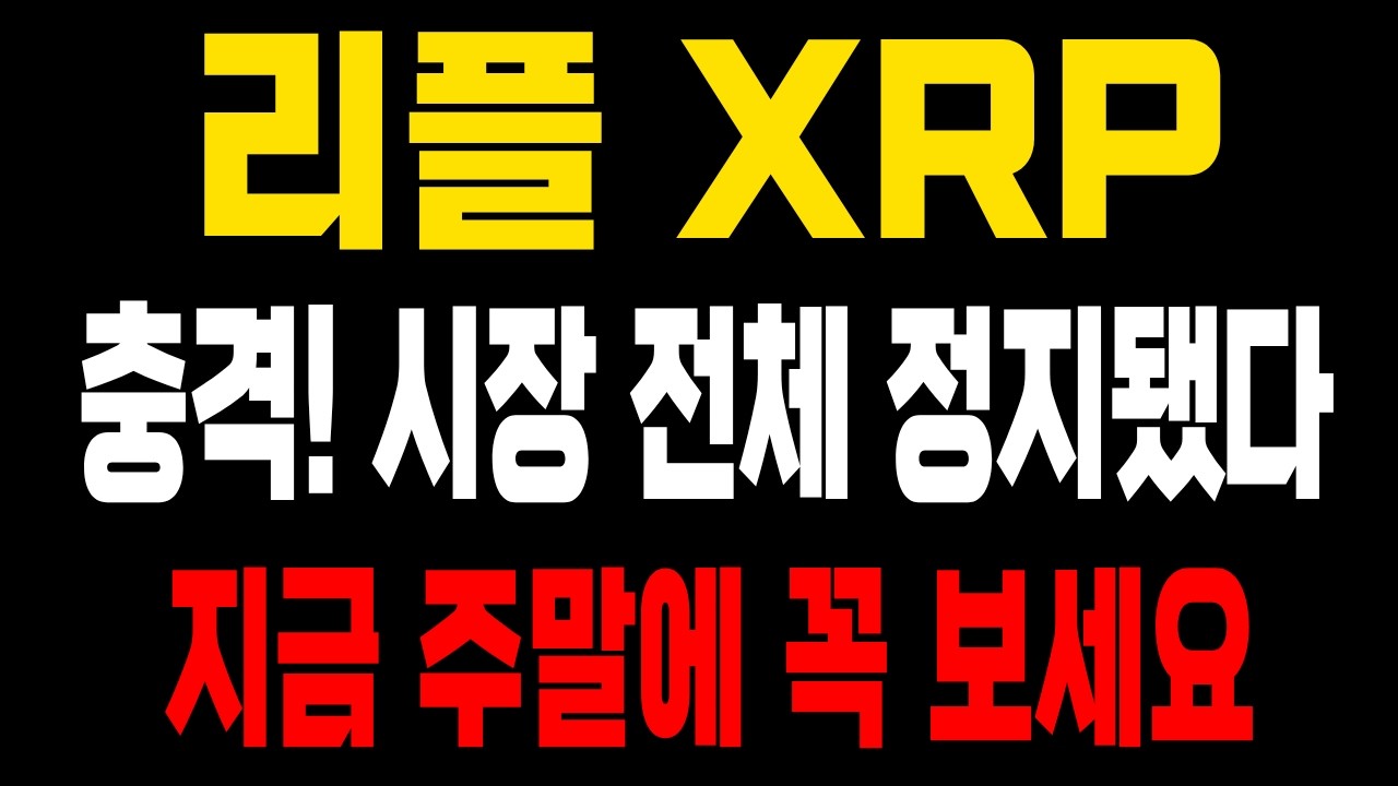 리플 충격상황! 