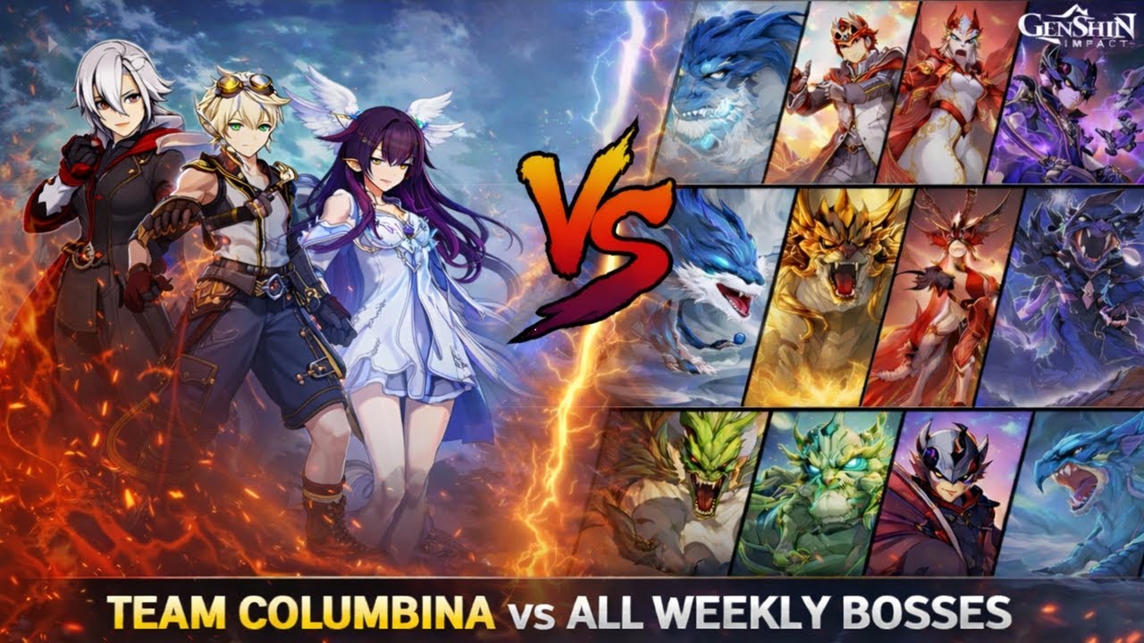 I Defeated ALL Weekly Bosses With ONE Team 😱 | Team #genshinimpact #f2p #columbina #ineffa