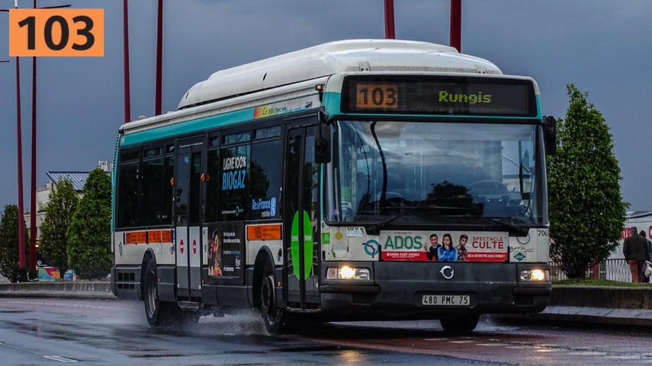 Irisbus Agora S €3 ZF GNV KICKDOWN - Bus 103 RATP