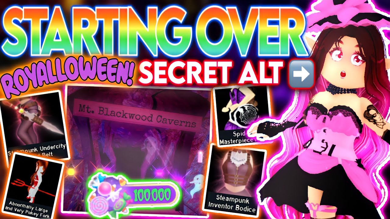I START OVER IN ROYALE HIGH AND VISIT ROYALLOWEEN! ROBLOX Royale High Speedrun